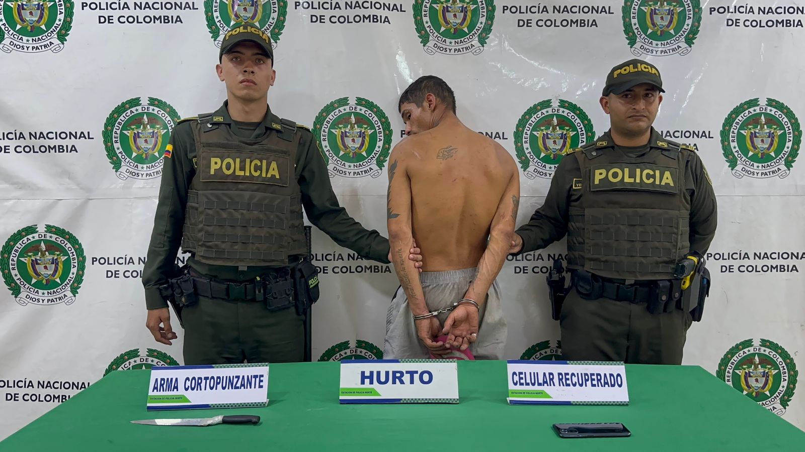 LA POLICÍA EN DESARROLLO DEL PLAN "180 DÍAS CONTRA EL DELITO" CAPTURÓ A UN HOMBRE CONOCIDO COMO "CHARCHAJO" POR EL DELITO DE HURTO