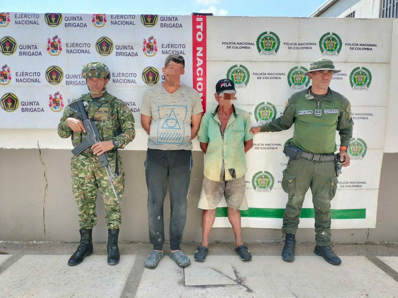 En flagrancia dos capturados y un menor de edad aprehendido, por explotación ilícita en Sabana de Torres, Santander