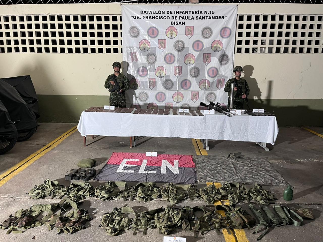 El Ejército Nacional incauta material de guerra al GAO ELN en Norte de Santander