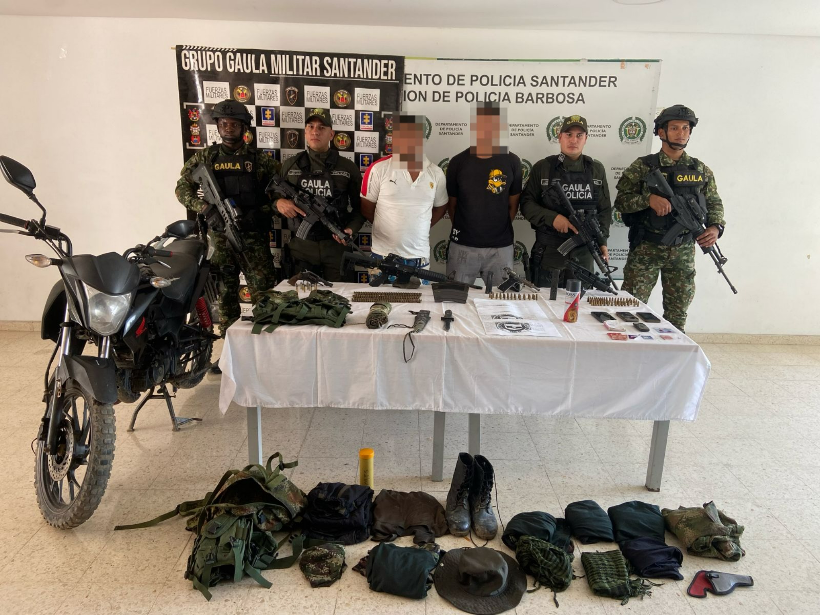 *Capturados presuntos integrantes del GAO-r Estructura 33, que serían los responsables de extorsión y grafitis en La Paz, Santander*