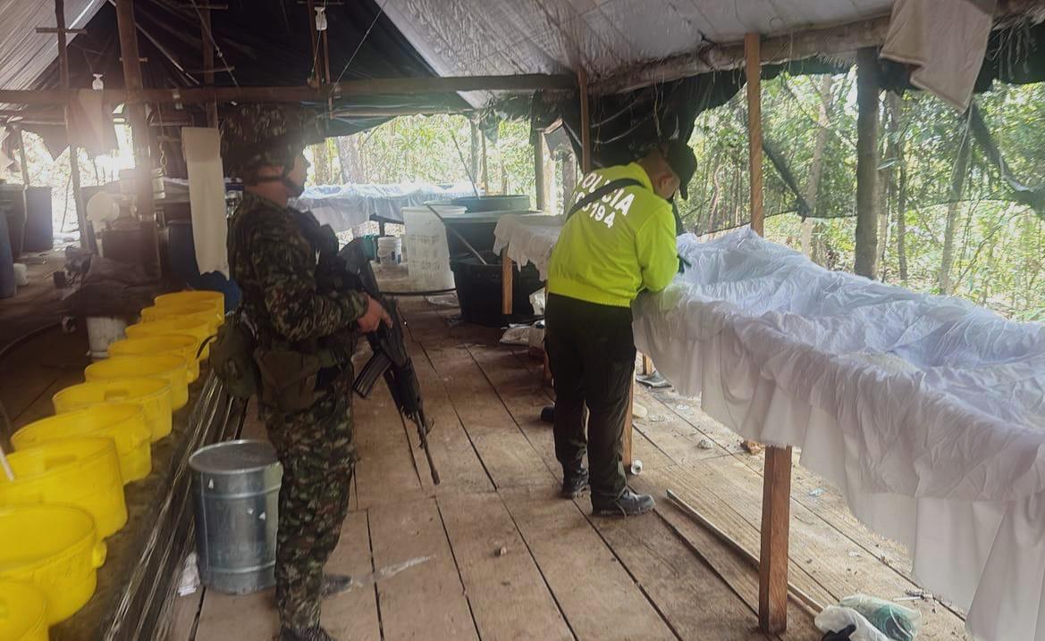 Destruido laboratorio para el procesamiento de clorhidrato de cocaína en Sardinata, Norte de Santander