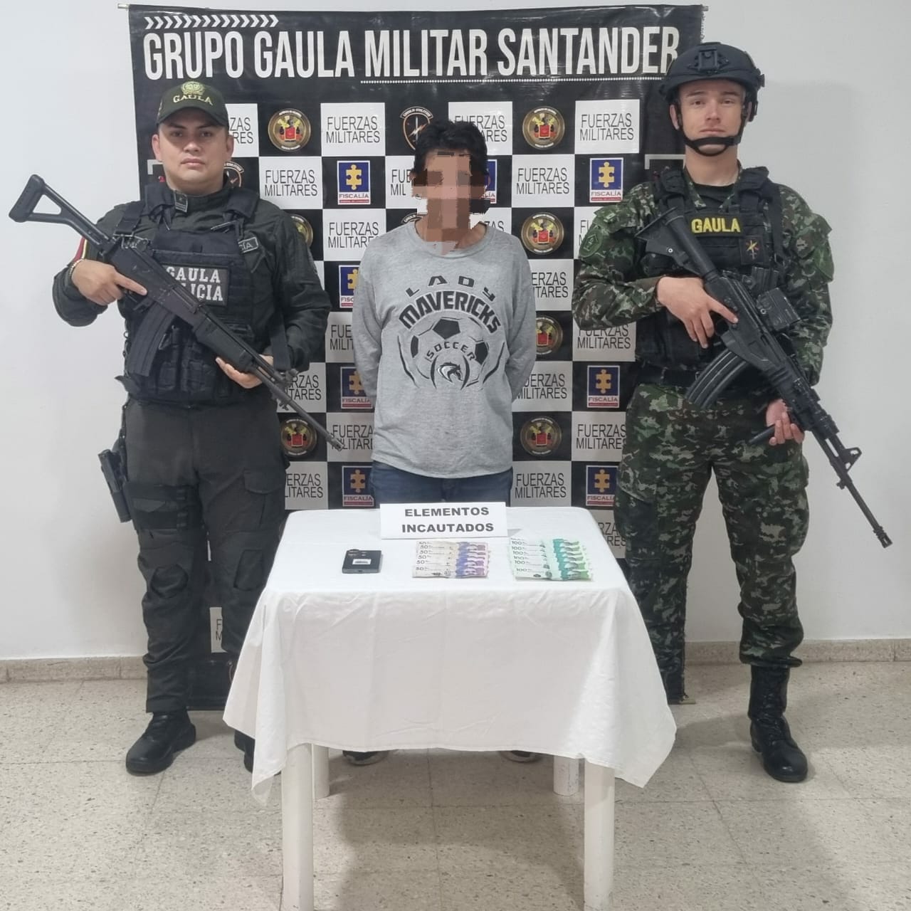 En Santander: sujeto capturado en flagrancia cuando recibía dinero producto de una extorsión
