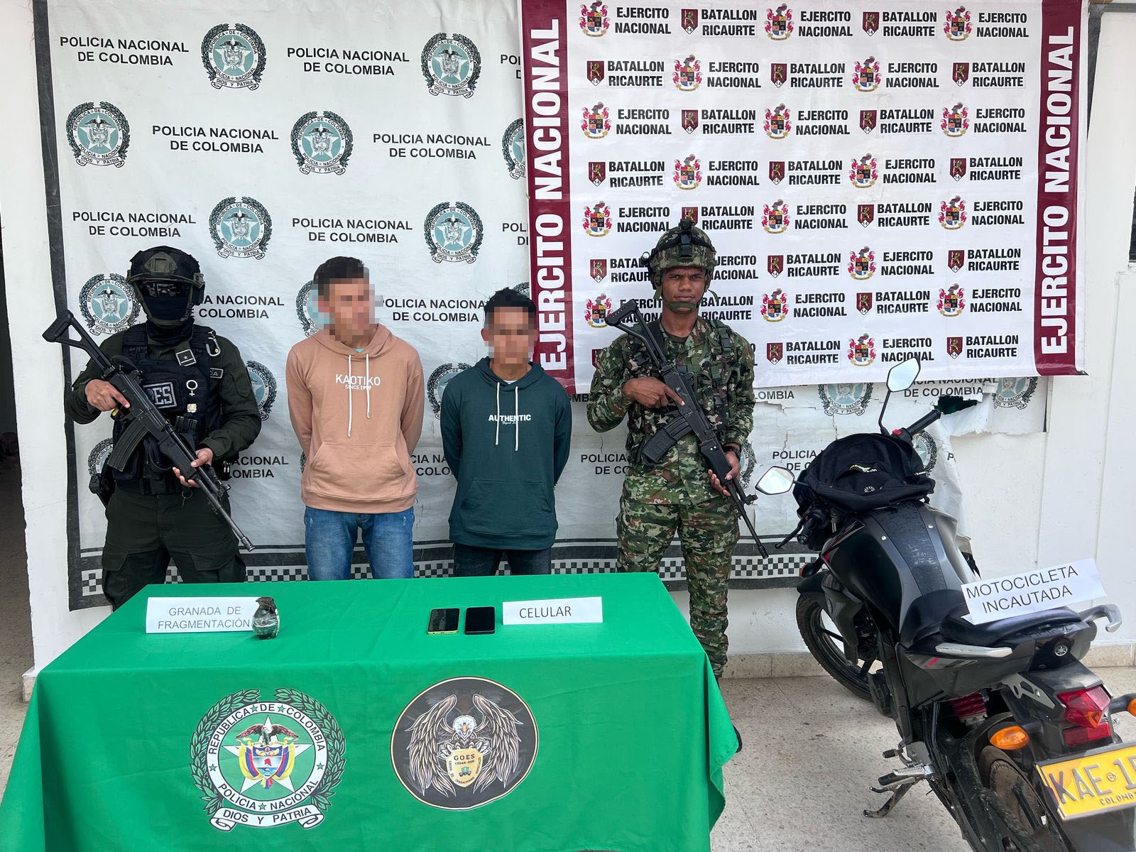 Capturados en flagrancia presuntos integrantes del GAO residual Estructura 33 en vía de San Alberto, Cesar