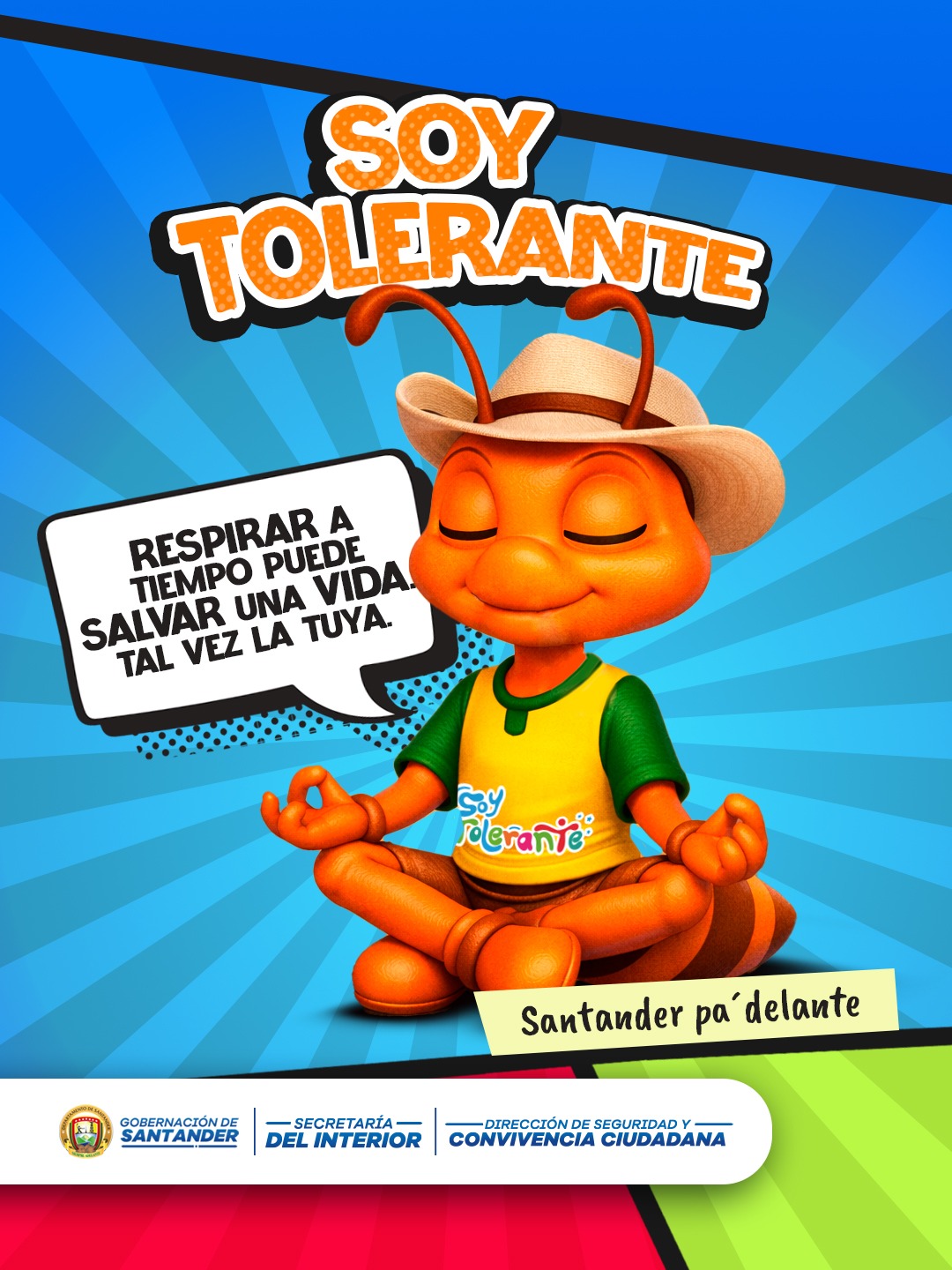 Campaña “Soy Tolerante” ha impactado a más de 300 mil personas en Santander para prevenir la violencia impulsiva