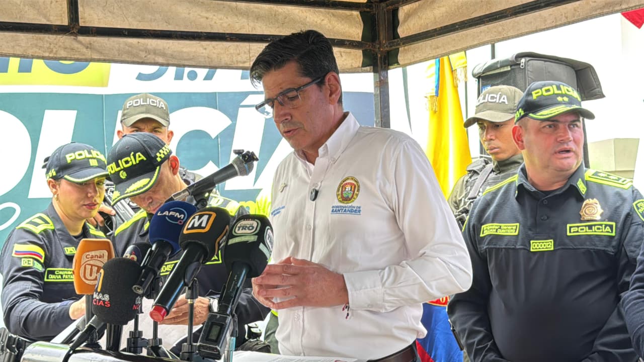 Santander fortalece la seguridad: extorsión baja 43% y homicidios 39% en zonas priorizadas
