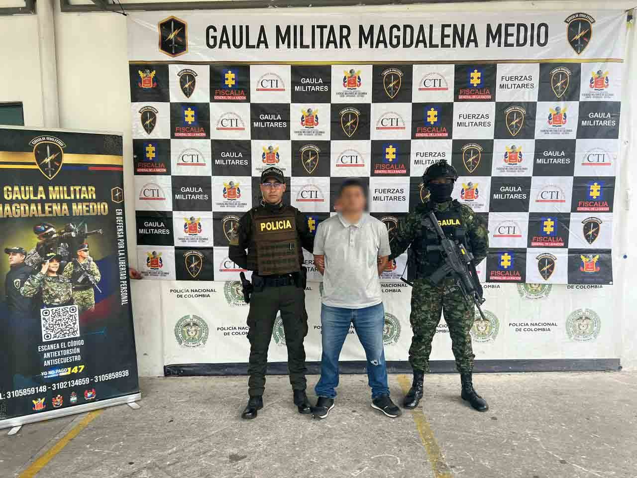 Alias Chepe o Pichón y alias Marcos o Carlos, presuntos cabecillas del grupo armado Cartel del Clan del Golfo fueron capturados por el Gaula Militar en el Magdalena Medio.