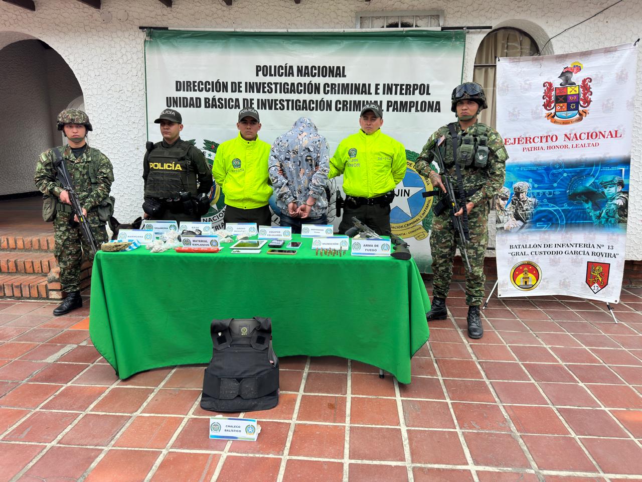 En operación coordinada, Ejército y Policía Nacional capturan a presunto responsable de ataques contra la Fuerza Pública en Pamplona