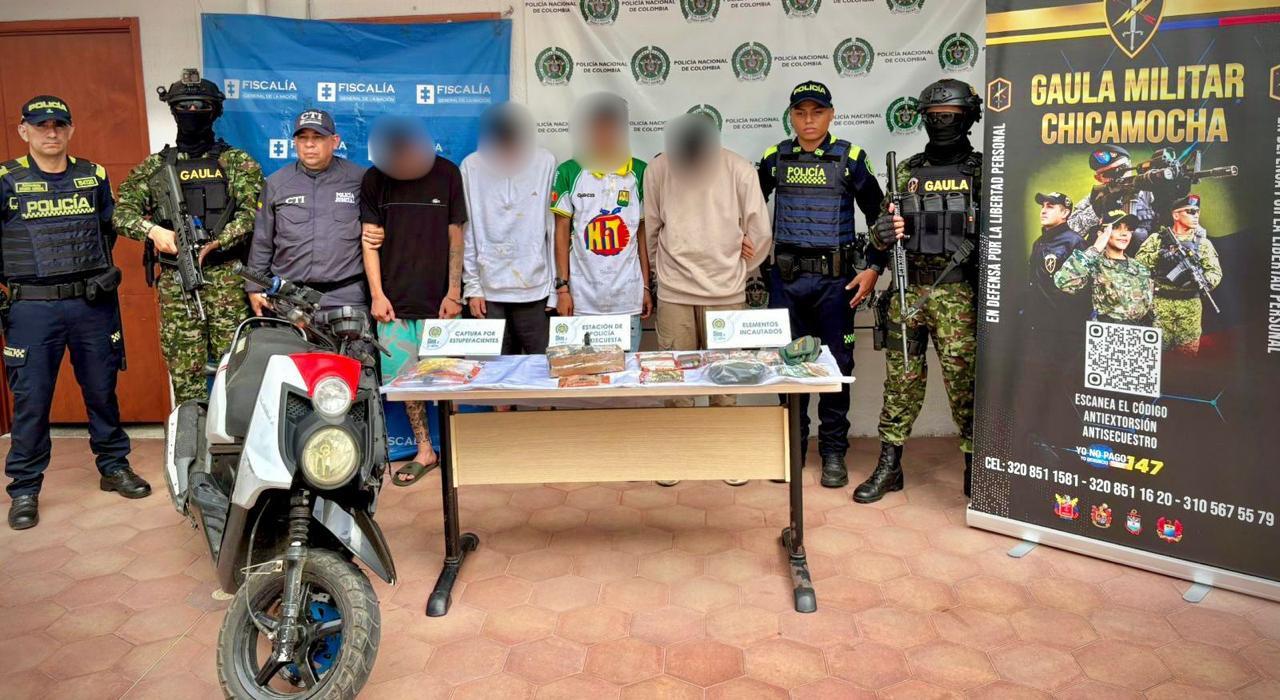 Golpe a la delincuencia en Piedecuesta: Ejército Nacional captura a cuatro presuntos integrantes de Los del Sur