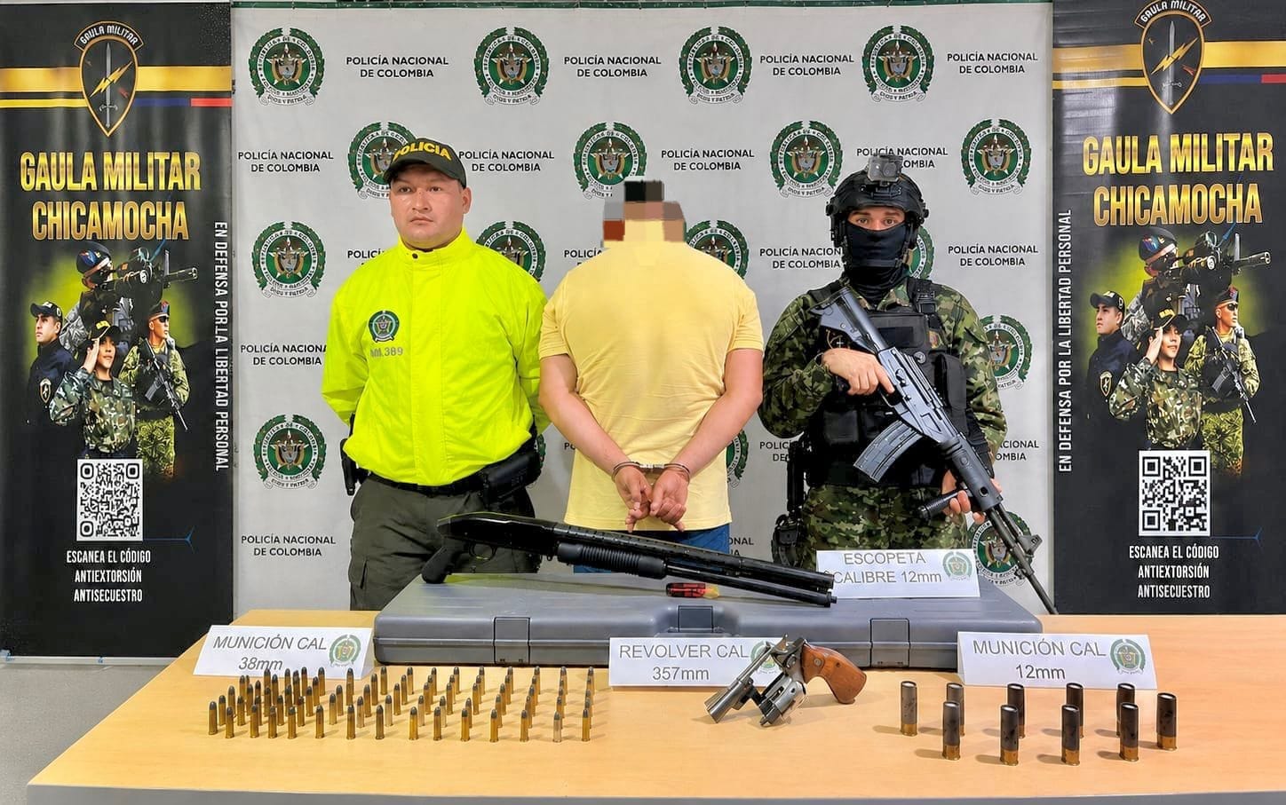 Capturado alias el Mundo, presunto integrante del GAO Autodefensas Conquistadoras de la Sierra Nevada y dinamizador de armas y municiones en Santander