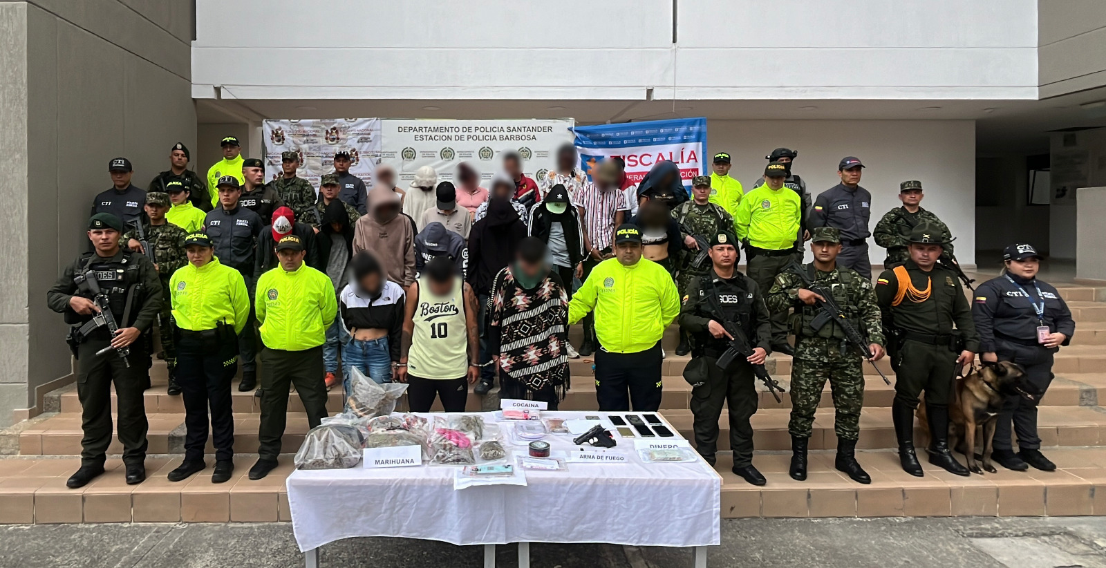 Contundente golpe al tráfico local de estupefacientes en Santander