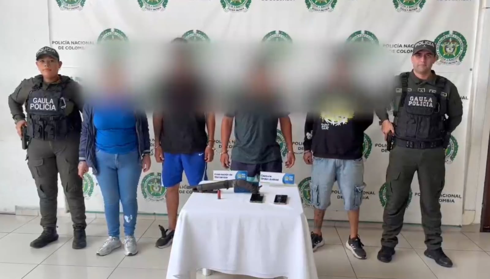 CUATRO PERSONAS QUE SE HACÍAN PASAR POR INTEGRANTES DE UNA ESTRUCTURA CRIMINAL FUERON CAPTURADAS POR EXTORSIÓN