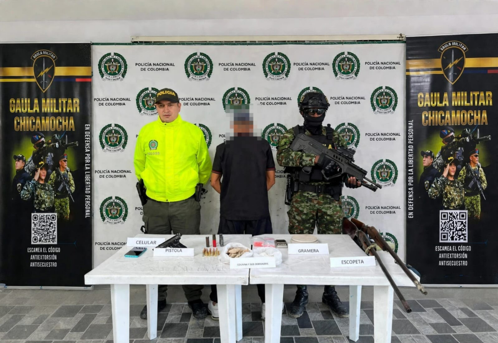 Alias Mariguano, presunto integrante de las Autodefensas Conquistadoras de la Sierra, capturado en Santander