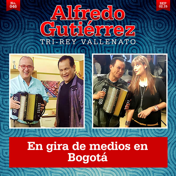  ALFREDO GUTIÉRREZ en gira de medios en Bogotá