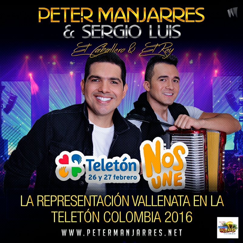  PETER MANJARRES PRESENTE EN LA TELETON COLOMBIA