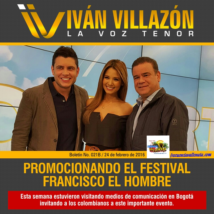  IVÁN VILLAZÓN & SAÚL LALLEMAND promocionando el Festival Francisco El Hombre