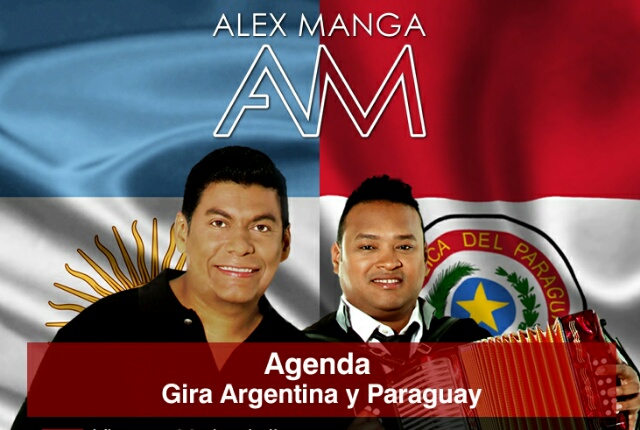  ALEX MANGA nuevamente de gira por Argentina y Paraguay