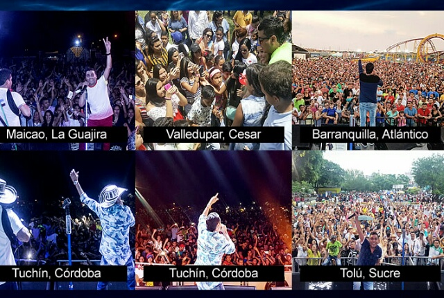  Maicao, Valledupar, Barranquilla, Tuchín y Tolú, vivieron el Tour «Triunfantes» 2016