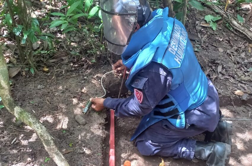  Destruyen artefacto explosivo que impedía el tránsito en área rural de Mapiripán