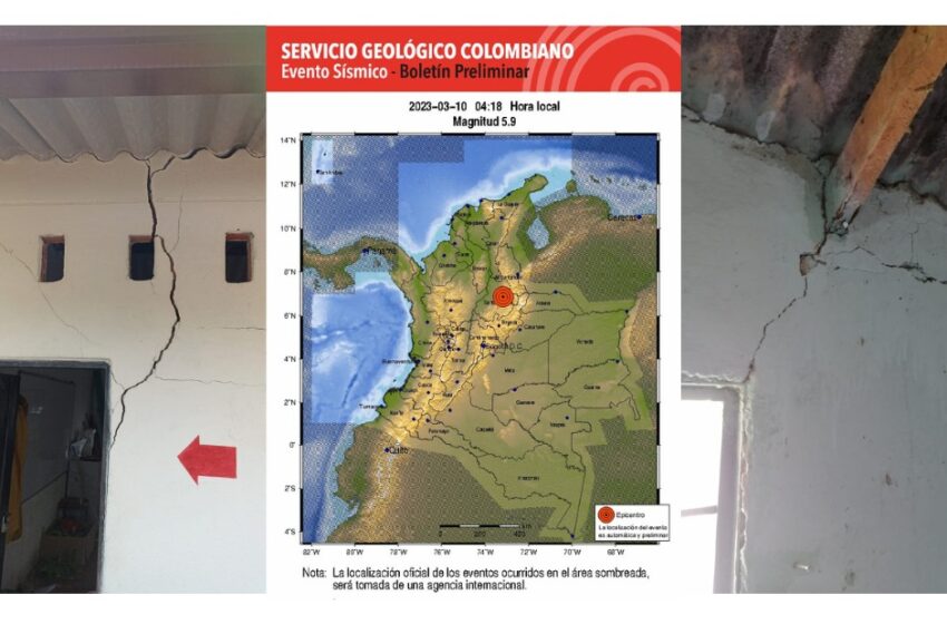  Son seis los municipios que tienen afectaciones tras sismo en Santander