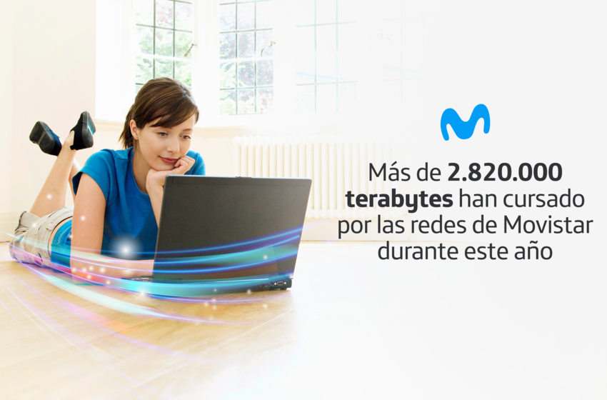  Más de 2.820.000 terabytes han cursado por las redes de Movistar durante este año
